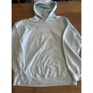 Delta Delta Delta Sorority Hoodie‎ Light Blue L/G Large comfort wash